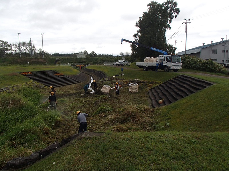 音更町鈴蘭親水公園　草刈り・清掃作業（令和3年9月24日）