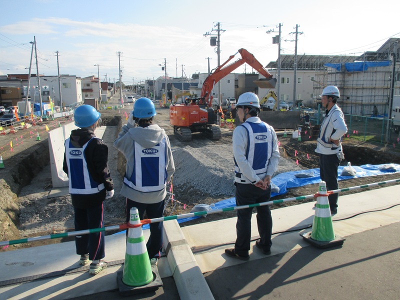 道路整備工事現場見学